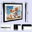 HIUKCOLED A4 Tilt-angle Light Tracing Box with 4 Magnets, 5-level Adjustable Brightness Ultra-thin Light Pad, Battery Powered LED Light Board for Drawing,Diamond Painting,Sketching,X-Ray,Sand Painting