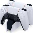 PS5 Controller Charger - Charge 2 Controllers to 90% in 50 Mins - No Annoying Lights - Click in Design Dual Fast Charging Stand Dock Station Holder Accessories for PlayStation Dual Sense Controller