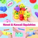 120 Pcs Party Favors for Kids 4-8-12, Squishy Fidget Toys, Squishies, Squishy Toys, Treasure Box Toys, Classroom Prizes, Pinata Filler Goodie Bag Stuffers, Carnival Prizes, Prize Box Toys