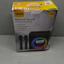 Karaoke Machine with 2 Wireless Rechargeable Microphones: Portable Bluetooth Speaker for Adults & Kids - PA System with Lights Supports TWS/TF Card/USB/AUX for Home Party