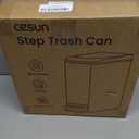 Cesun Small Bathroom Trash Can with Lid Soft Close, Step Pedal, 6 Liter / 1.6 Gallon Stainless Steel Garbage Can with Removable Inner Bucket, Anti-Fingerprint Finish (Matt Black)
