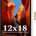 12x18 Picture Frame Set of 2, 12 x 18 Black Picture Frame with HD Plexiglas, 12 by 18 Poster Frame, Display Frame for Vertical or Horizontal, Presenting Spatial Aesthetics-Form & Light Series