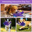 Interactive Snuffle Dog Toys, Squeaky Dog Toys for Puppy,Crinkle Dog Toy with Hiding Snack,Slow Feeder Treat Toy and Feeding Mats for Training,Dog Lick Mat Enhancement(Purple)