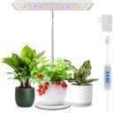 Wiaxulay Grow Light, 78 LED Plant Light for Indoor Plants, Full Spectrum Desktop Growing Lamp with Auto Timer 6/12/16 Hrs, 3 Lighting Modes, 5 Dimmable Levels, Height Adjustable 7.8"-26", 1 Pack