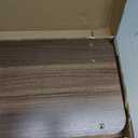C Shaped Side Table, Small End Table MDF Black Walnut Coffee Table, Modern Simplicity C End Table with Steel Frame for Living Room, Bedroom (Black Walnut)