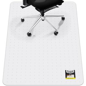 Kuyal Office Chair Mat for Carpet, 32x48 Clear Heavy Duty Computer Chair Mat, Under Desk Protector Carpeted Floors Mat, Easy Chair Movement,Ship Flat
