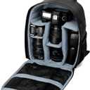 Waterproof SLR/DSLR Camera Backpack Shoulder Bag Travel Case for Canon Nikon Sony Digital Lens (Medium, Grey)
