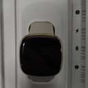 Fitbit Sense Health & Fitness Smartwatch W/GPS, Bluetooth Call/Text, Heart Rate SpO2, ECG, Skin Temperature & Stress Sensing (S & L Bands, 90 Day Premium Included) International Version (White/Gold)