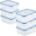 LOCK & LOCK - HPL806S6 Easy Essentials Food Storage Container/Bin Set - 11.8 Oz (Pack of 6), Clear