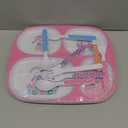 Boromine Set of 4 Divided Melamine Dinner Plates for Girls, Shatterproof Kids Dinnerware with Fun Themes (Mermaid, Unicorn, Princess, Cat), Perfect for Picky Eaters, Toddler Essentials