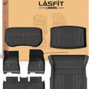 LASFIT Premium Extra Thick Floor Mats for Tesla Model 3 Highland 2024 2025 Custom Fit TPE All Weather Model 3 Interior Accessories Cargo Liner Front Rear Trunk Mat Full Set Car Mats 6 PCS