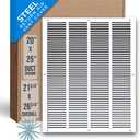 Fits 20x25 Duct Opening | Steel Return Air Grille by Handua | Vent Cover Grill for Sidewall and Ceiling | White | HVAC Cold Air Intake Grille | Outer Dimensions: 21.75"W X 26.75"H