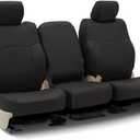 Coverking Custom Fit Seat Cover Designed for Select Ram Models: 1 Row, Rhinohide Fabric, Black