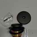 Black Bathtub Drain Tip-Toe Single Hole,Welsan Tub Drain Trim Set Conversion Kit Assembly, Coarse Thread Replacement Trim Kit with 1-Hole Overflow Faceplate Includes an Adapter, Matte Black