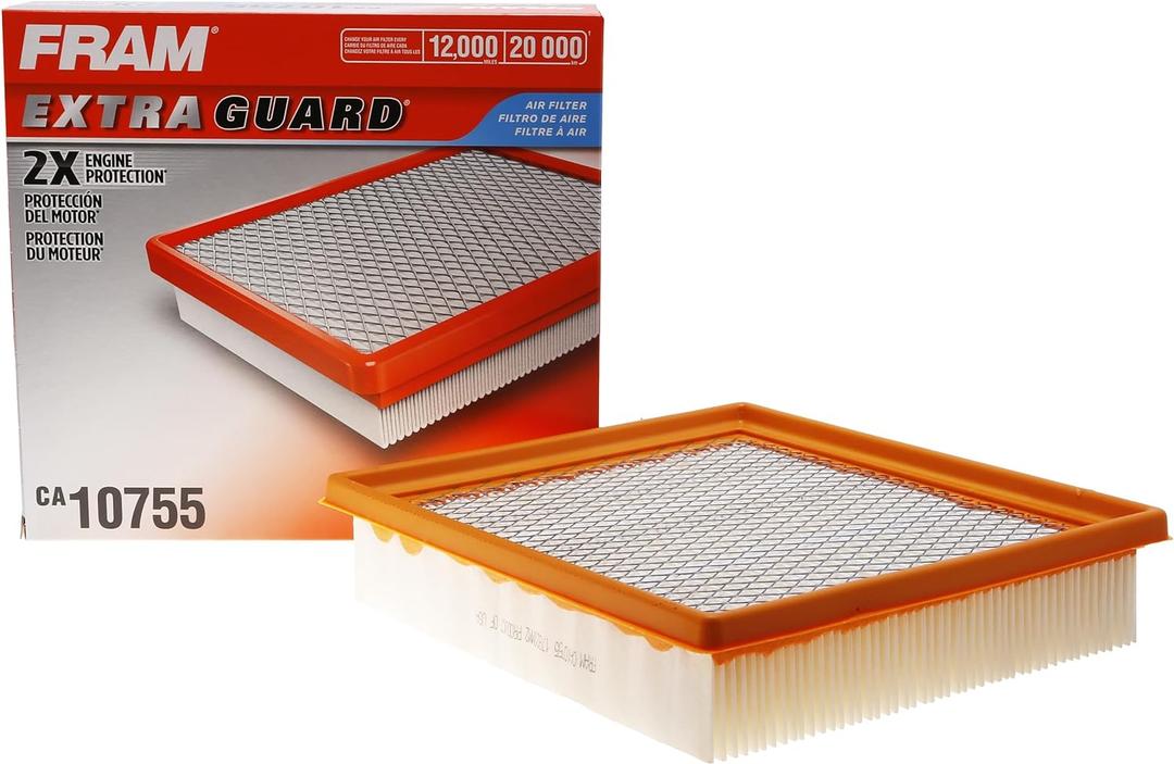 FRAM Extra Guard CA10755 Replacement Engine Air Filter for Select Lexus, Toyota, Jeep and Dodge Models, Provides Up to 12 Months or 12,000 Miles Filter Protection