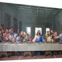 the Last Supper Canvas Wall Art Decor Famous Painting Print - 20" x 40" Long Pictures Poster Canvas Art Framed for Living Room Bedroom Office Dinning Room