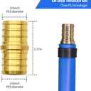 15pcs 3/4" PEX Fittings, Elbow TEE Straight Couplings Set, PEX Brass Crimp Fitting Combo with Tees, Elbows, Straights
