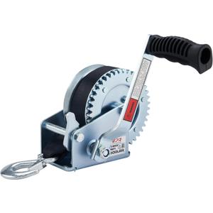 OPENROAD Boat Winch 1500lbs Hand Winch,for boat trailer Towing Winch, With 26ft Black Strap and Brake ratchet
