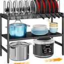 2-Tier Pots and Pans Organizer Under Cabinet,Expandable Pots Lid Organizers Inside Cabinet,Adjustable Metal Storage Shelves Organizer Rack with 10 Dividers For Kitchen Pantry Organization and Storage