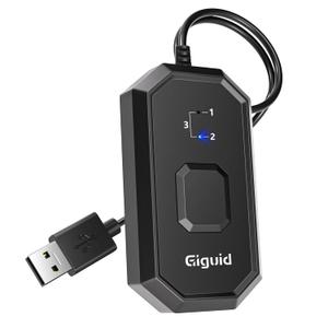 KM Sharer Wireless Keyboard Mouse Switcher for 4 Devices | USB KVM Control Windows PC Tablet Phone | Desk Space Saver