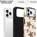 for iPhone 17 Pro Max 6.9'' Leopard Patterned Stars and Red Bows Phone Case, Slim Scratch Resistant Shockproof Dual-Layer Protection, Hard Shell with Silicone Interior for Woman Men