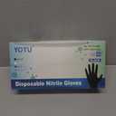 Black Disposable Nitrile Latex & Powder Free 6-Mil Gloves 100 Count, Textured, Mechanic Wearing, Cleaning, Food Black Large