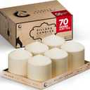 Candle Charisma Ivory Pillar Candles Bulk Pack of 6  (3x4 Inch) Long-Lasting 70-Hour Burn, Dripless & Smokeless  Perfect for Hassle-Free Decor at Weddings, Fall Table Centerpieces & Special Events