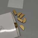 Colingmill 24 Pcs Wooden Table Number Stands Wedding Table Name Holder Semicircular Design Place Card Holders with 24 Pcs Tented Cards for Retail Shop Wedding Party Events Decoration (Gold)