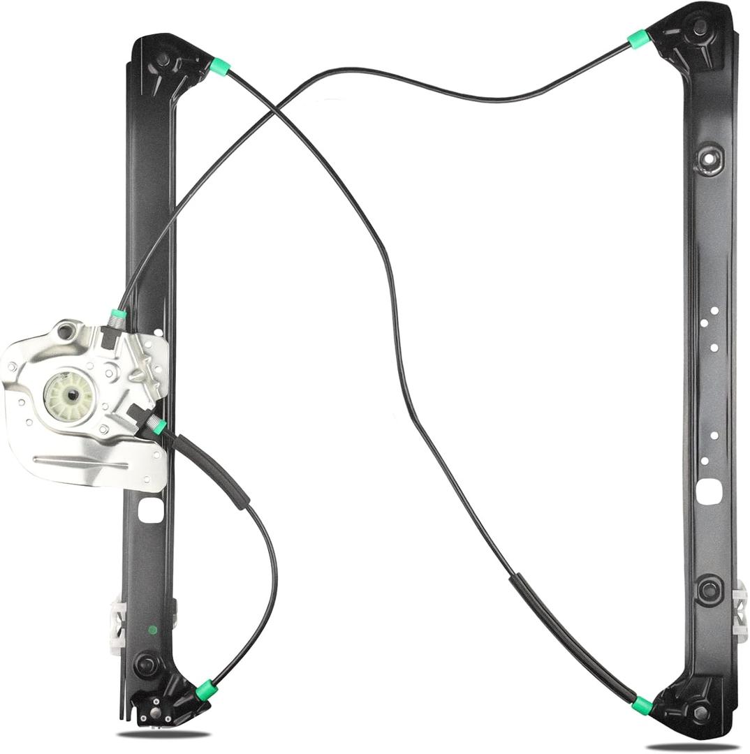 NPAUTO Front Passenger Side Power Window Regulator Without Motor fit for BMW X5 E53 Sport Utility 2000 2001 2002 2003 2004 2005 2006, Right, 740-489