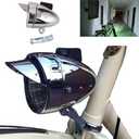 Metal Chrome Silver Shell Bright Classical Cool Bicycle Headlight Retro Vintage Bike LED Light Night Riding Safety Front Fog Head Lamp Headlamp