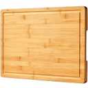 Allsum 36x24" Bamboo Cutting Boards for Kitchen, Wood Stove Top Cover, Extra Large Noodle Board Over Sink, Charcuterie Board Cheese Serving Tray with Side Handles and Juice Grooves