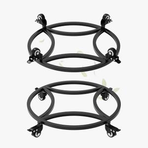 Zhongma 2 Pack 18.1" Plant Caddy with Wheels, Heavy Duty Construction, 300 Lbs Capacity, Load-Bearing Wheels with Brakes, Without Installation Required (18.1" 2pcs)