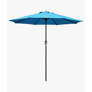 Blissun 9ft Outdoor Patio Umbrella, Outdoor Table Umbrella, Yard Umbrella, Market Umbrella with 8 Sturdy Ribs, Push Button Tilt and Crank
