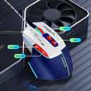 2 x Gaming Mouse, Wired Gaming Mouse with RGB Backlit, 7200DPI Adjustable, PC Gaming Mice with 7 rogrammable Macro Buttonsg, Ergonomic Mouse Gamer for PC, Desktop, MacLaptop, Chromebook. (Blue)