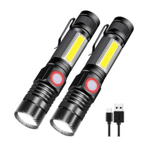 Rechargeable LED Flashlights, Magnetic Flashlight Super Bright Tactical Flashlight with SideLight,USB Rechargeable,Zoomable,Waterproof Best Small Flashlight for Camping, Emergency
100+ bought in past month