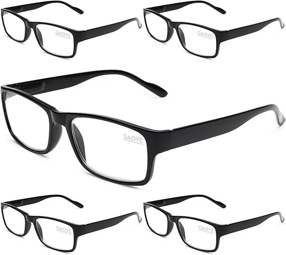 Gaoye Professional Reading Glasses for All Day - Computer Readers with Blue Light Protection - Value Pack,2.0X