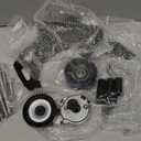 Wyckoff LS Swap R4 AC Compressor Bracket Kit, High Mount A/C Brackets Compatible with Chevy GMC SUV Truck Vortec Engines LSX LS2 LS3 LS6 LQ LQ4 LQ9 Includes Tensioner, Idler Pulley, Serpentine Belt