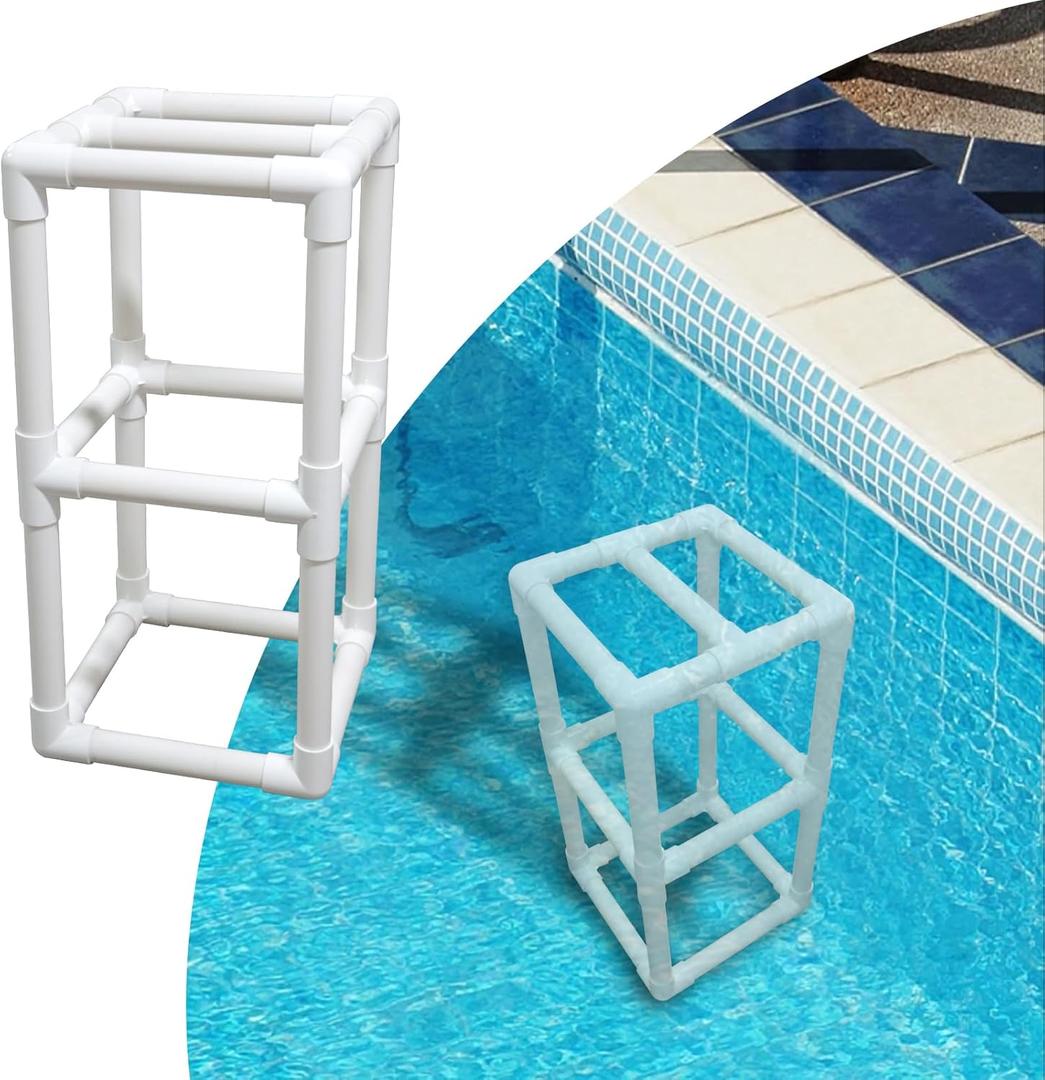 Underwater Pool Stool with Foot Rest, Pool Stools for Under Water, Poolside Chairs for Edge of Pool, in Pool Chair Poolside Seat, Relaxation Station Swimming Pool Stools, 30 Inch (30 Inch)