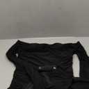 OMKAGI Women Long Sleeve Tops Sexy Off Shoulder Shirts Fitted Going Out Y2K Crop Top (L)