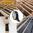 7 Pack Joist Tape for Decking 2'' X 50', 7 Rolls Weatherproof Butyl Tape for Wood Decks Beams Roof, Flashing Tape Anti-Corrosion Weather Resistant Black Deck Joist Tape Outdoor Patio Repair