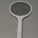 Electric Fly Swatter Racket, 2 in 1 Mosquito Bug Zapper 4100V Handheld Mosquito Killer with 1800 mAh Rechargeable Battery, Purple Light and 3-Layer Safety Mesh for Indoor Outdoor Blue