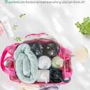 Pink Portable Shower Caddy for College Dorm Room Essentials, Dorm Mesh Shower Bag Organizer for Girls, Beach, Swimming, Gym, RV Travel essentials