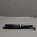 MEXAU Black Shower Curtain Rod 30 To 64 Inch Tension Shower Rod For Bathroom 7/8" Adjustable Spring Curtain Rod No Drilling Spring Curtain Rod Black Tension Tension Rods for Windows Doorway Closet