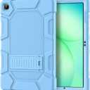 Azzsy Case for Samsung Galaxy Tab A11+/A9+ Plus 11 Inch 2026/2024, Heavy Duty Shockproof Rugged High Impact Protective Case, Sky Blue