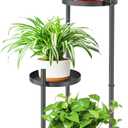 3 Tier Plant Stand Indoor Tall, Black Metal Corner Plant Stands for Indoor Multiple Plants, Flower Pot Stands Outdoor Holders Plant Shelf Display Rack for Garden Balcony Patio Living Room