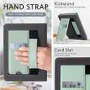 CoBak Case with Stand for Kindle Paperwhite 12th Gen 2024 Released (7") & Kindle Colorsoft Signature Edition - Durable PU Leather Cover with Auto Sleep Wake, Card Slot, Hand Strap Feature, Sage Green