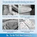 Sneaker Cleaning Kit, Multi Purpose Sneaker Cleaner White Shoe Cleaner Kit, Complete Shoe Care Set with Sneaker Cleaning Cream, Powerfully Shoe Stain Remover, 12 Shoe Wipes, Towel and more