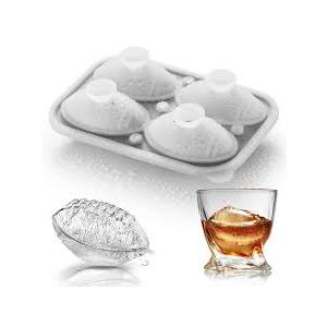 ACOOKEE Silicone Football Ice Cube Mold Fun Shapes, Novelty Football Gifts, 2.2" Large Craft Round Sphere Ice Ball Molds For Game Day, Whiskey, Cocktails, Bourbon, Super Bowl