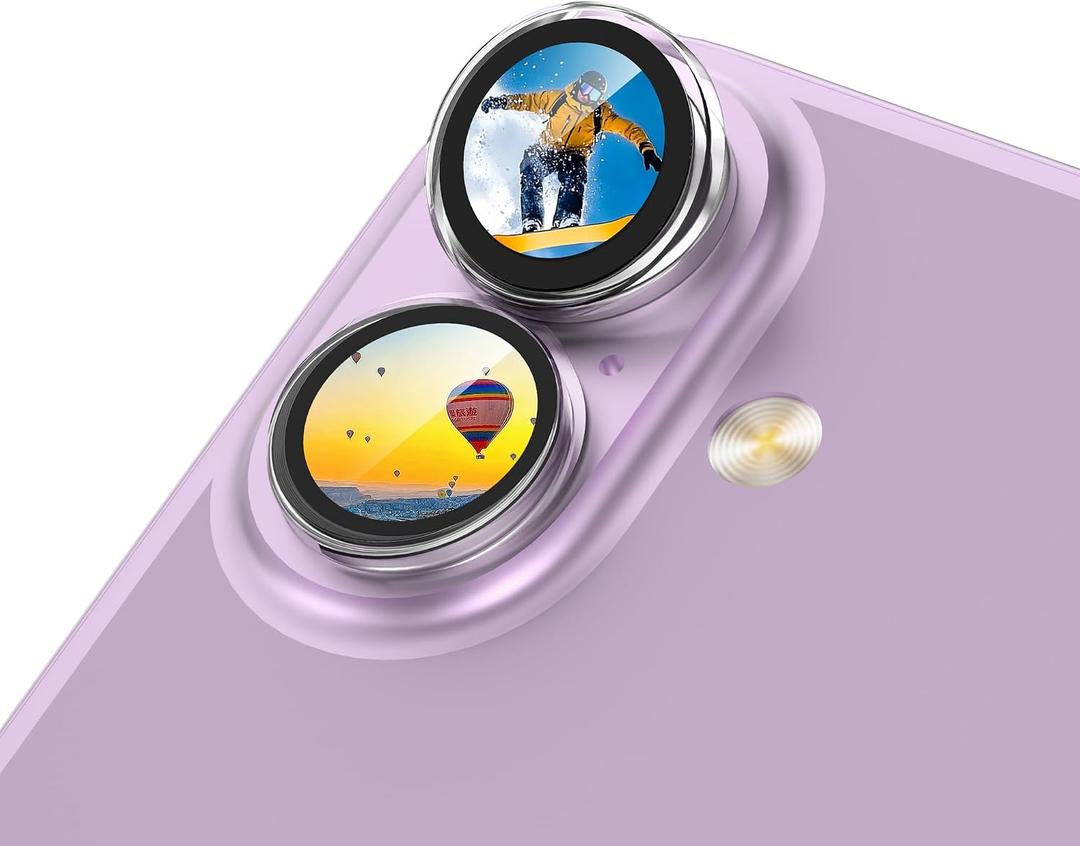 RAPTIC Anti-Glare Camera Lens Protector for Phone 17, [Case Friendly], Scratch Resistant, Anti-Reflective Glass, 5X Stronger, Smudge-Free, Easy Installation [2 Pack], Standalone