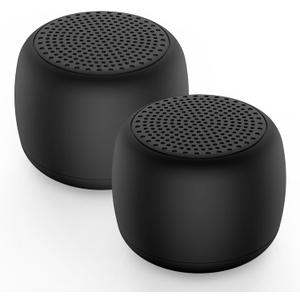 White Noise Machine Babelio Mini Sound Machine for Adults Kids Baby | 15 Non-looping Sounds | Timer | Easy to Pocket and Travel - Black (Pack of 2) 